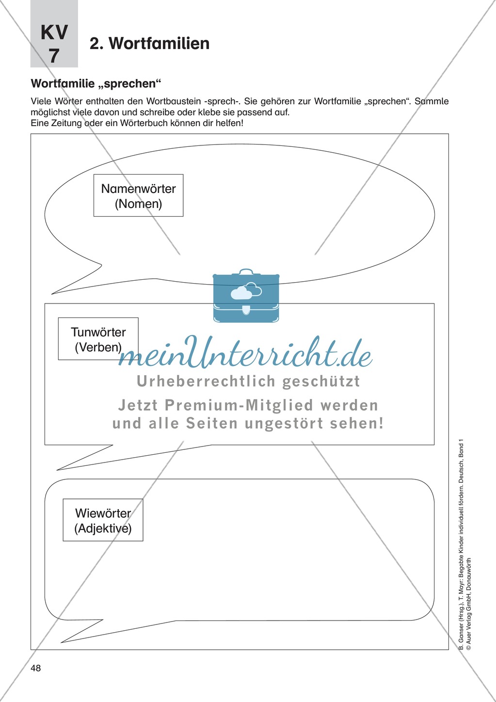 Sprache untersuchen - Wortfamilien: Erläuterung + Übungen Preview 5