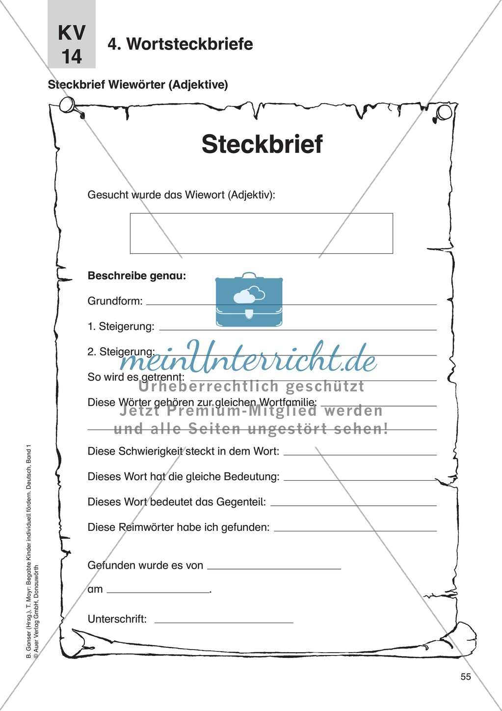 Sprache untersuchen - Wortsteckbriefe: Erläuterung + Übungen Preview 4