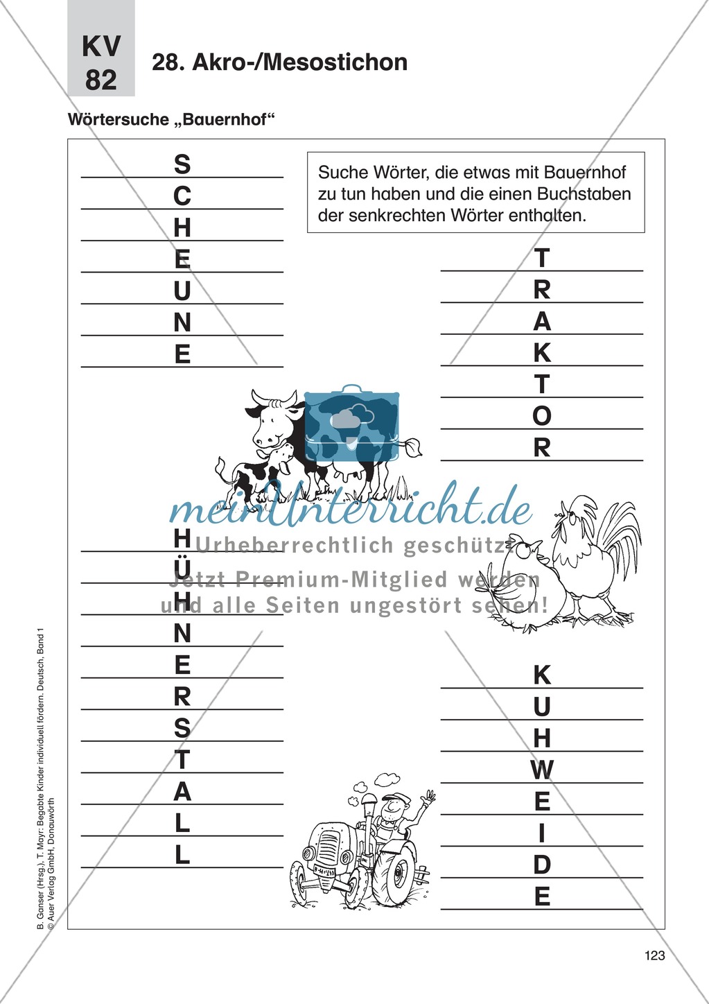 Wort- und Sprachspiele - Akro-/Mesostichon: Erläuterung + Übungen Preview 3