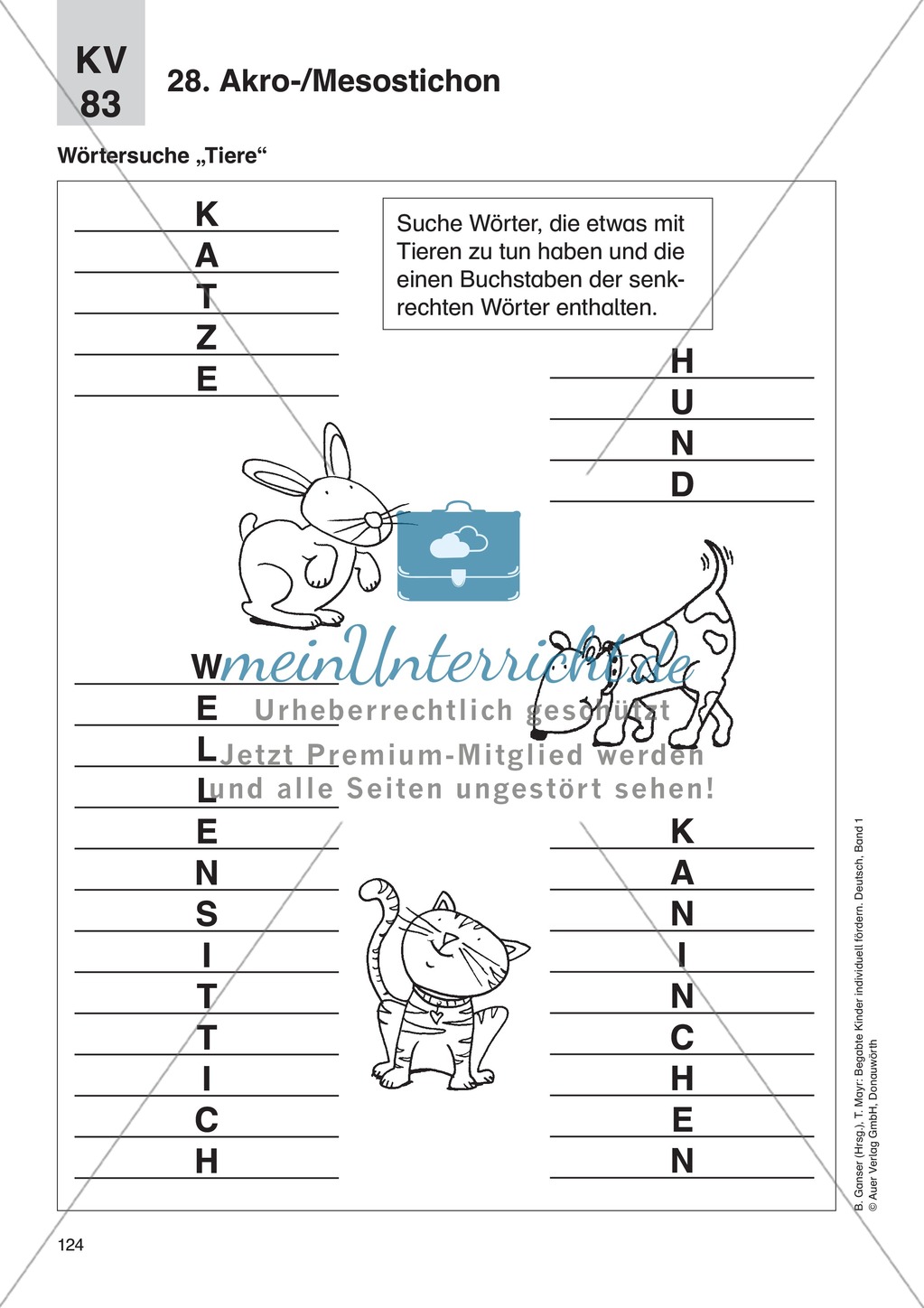 Wort- und Sprachspiele - Akro-/Mesostichon: Erläuterung + Übungen Preview 4