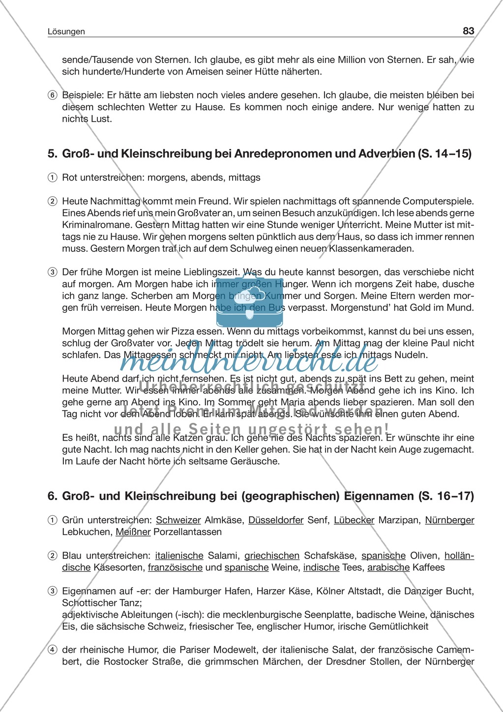 Groß- und Kleinschreibung: Zahladjektive + Kardinalzahlen: Arbeitsblatt + Lösung Preview 4