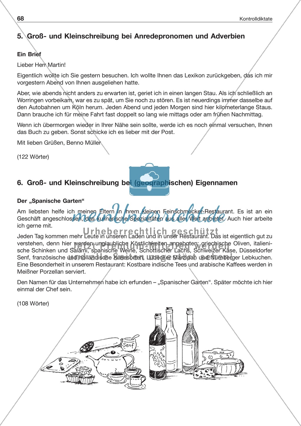 Groß- und Kleinschreibung: Kontrolldiktate Preview 3