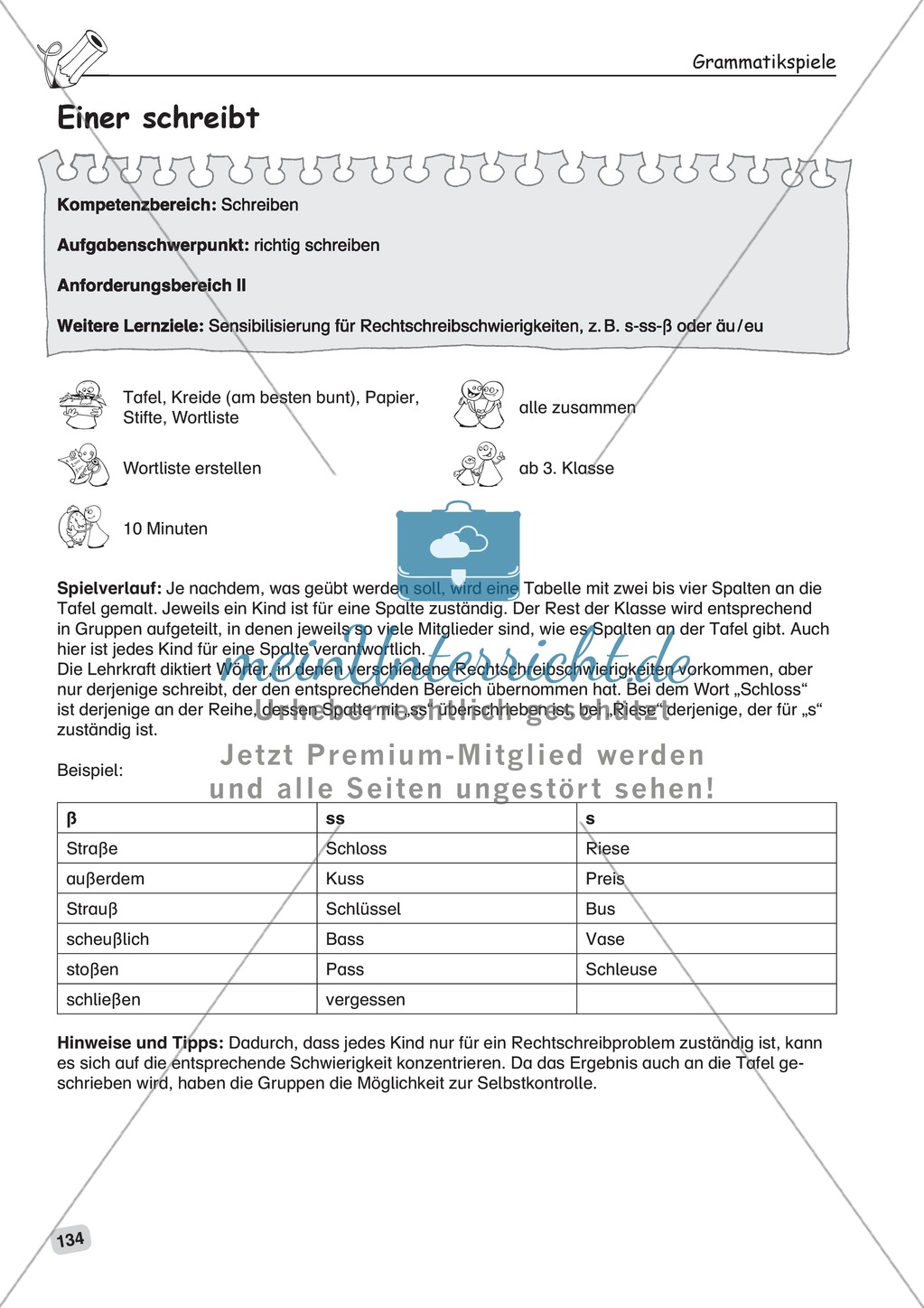 Grammatikspiele: Erläuterungen zu Spielen Preview 2