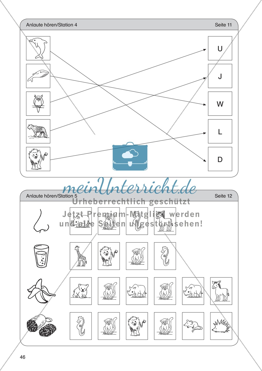 Anlaute hören: Erläuterung + Spiele + Übungen + Lösung Preview 12