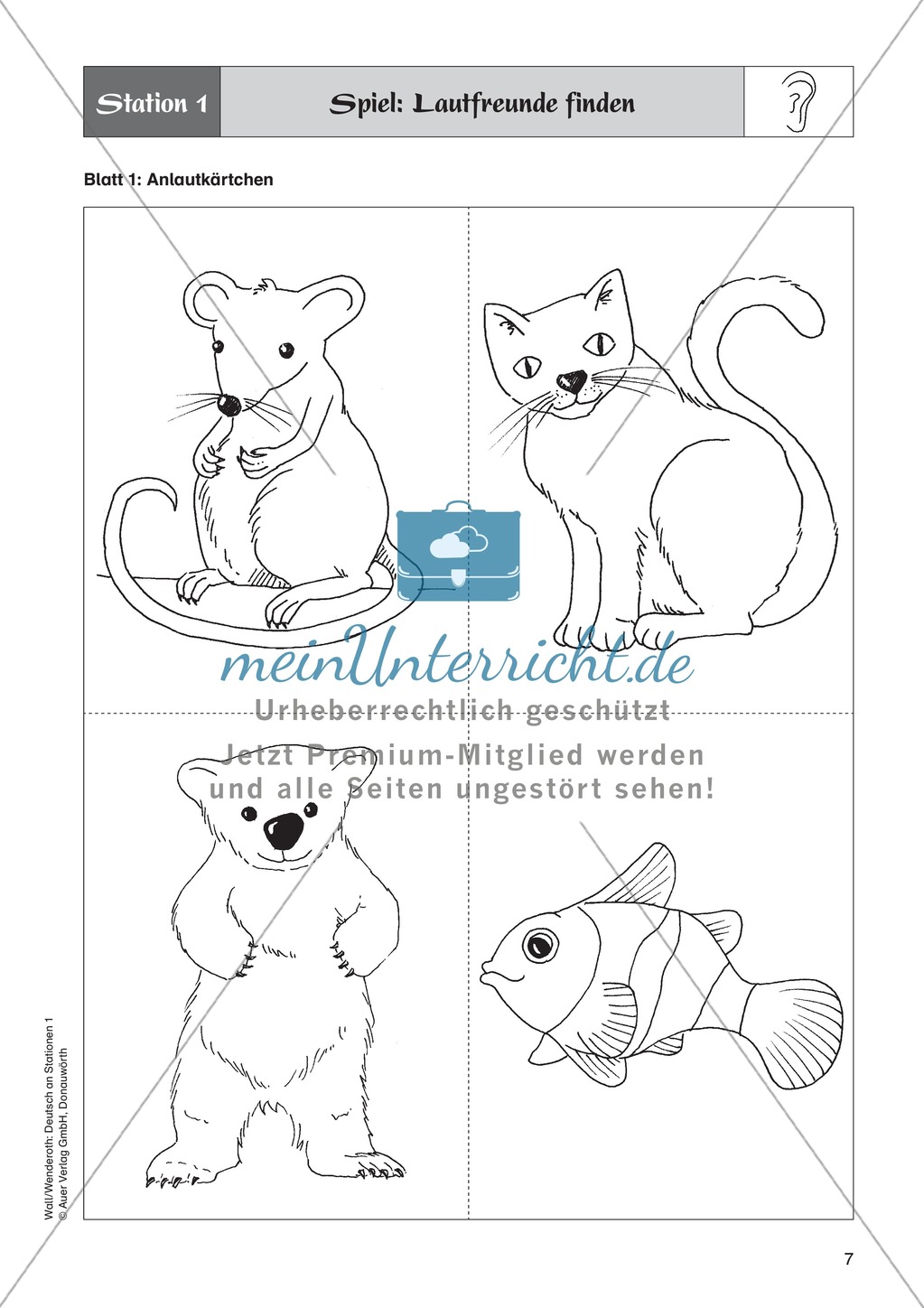 Anlaute hören: Erläuterung + Spiele + Übungen + Lösung Preview 2