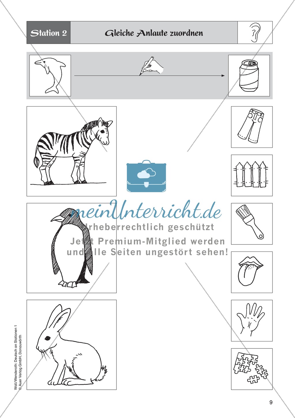 Anlaute hören: Erläuterung + Spiele + Übungen + Lösung Preview 4