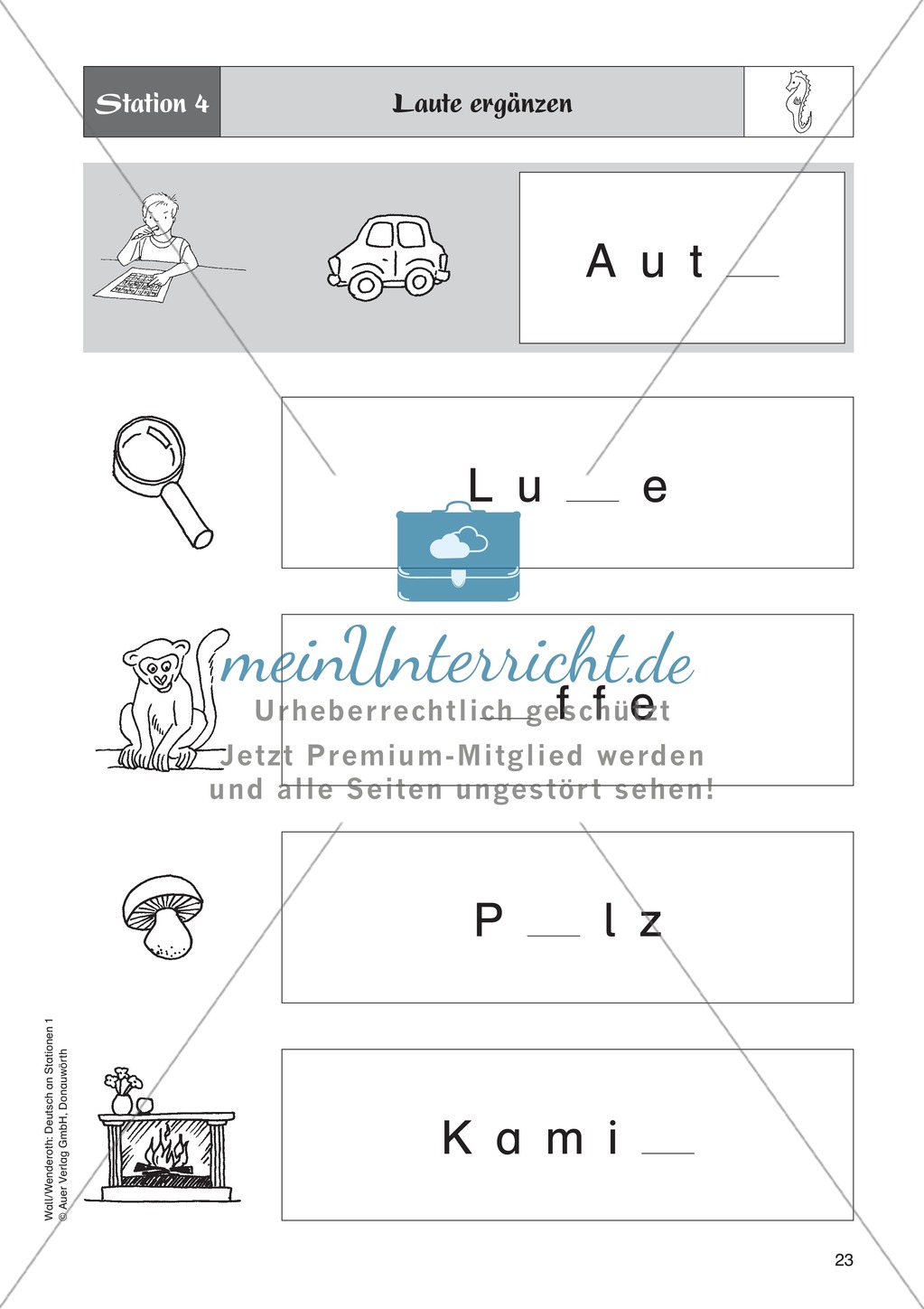 Laute hören: Übungen + Spiel + Lösung Preview 4