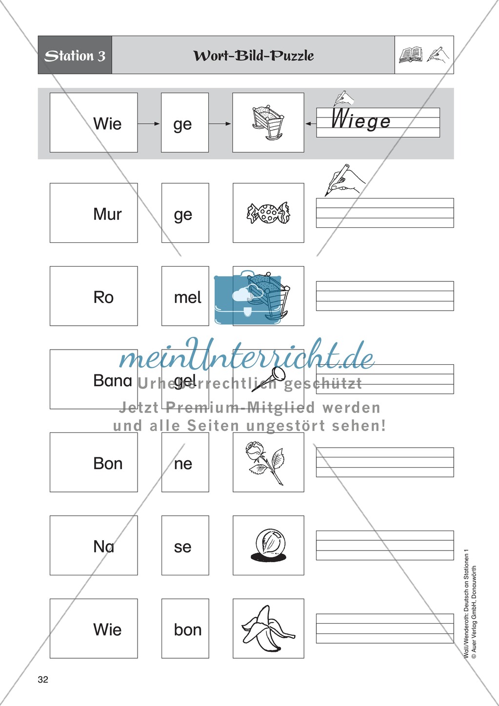 Wort-Bild-Zuordnung: Übungen + Spiel + Lösung Preview 3