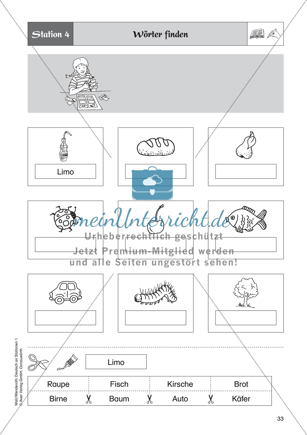 Wort-Bild-Zuordnung: Übungen + Spiel + Lösung Preview 4