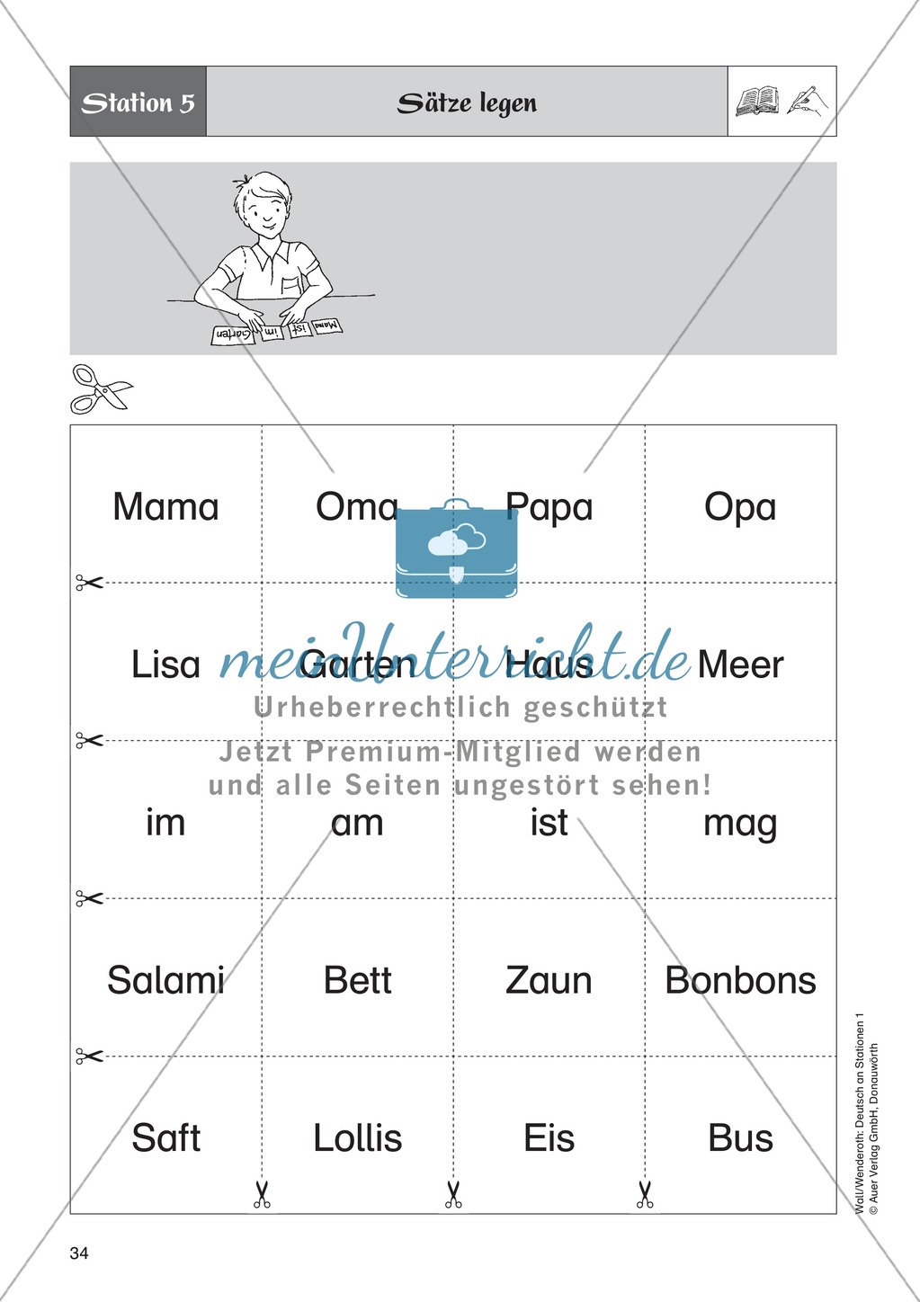 Wort-Bild-Zuordnung: Übungen + Spiel + Lösung Preview 5