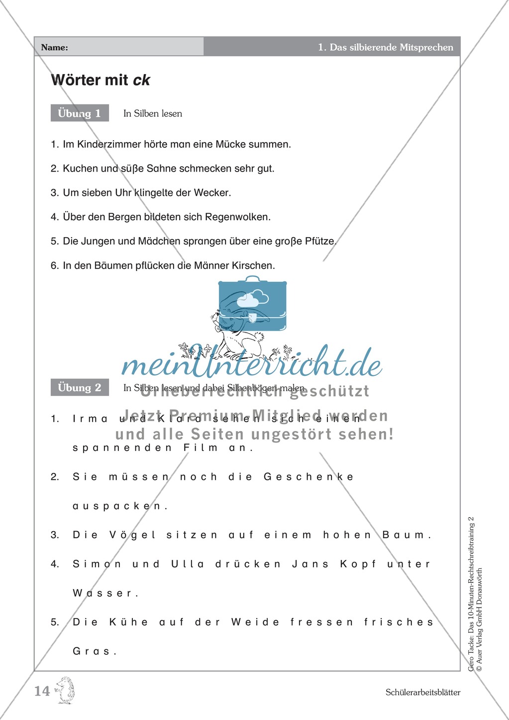 Wörter mit ck: Übungen + Erläuterung Preview 1