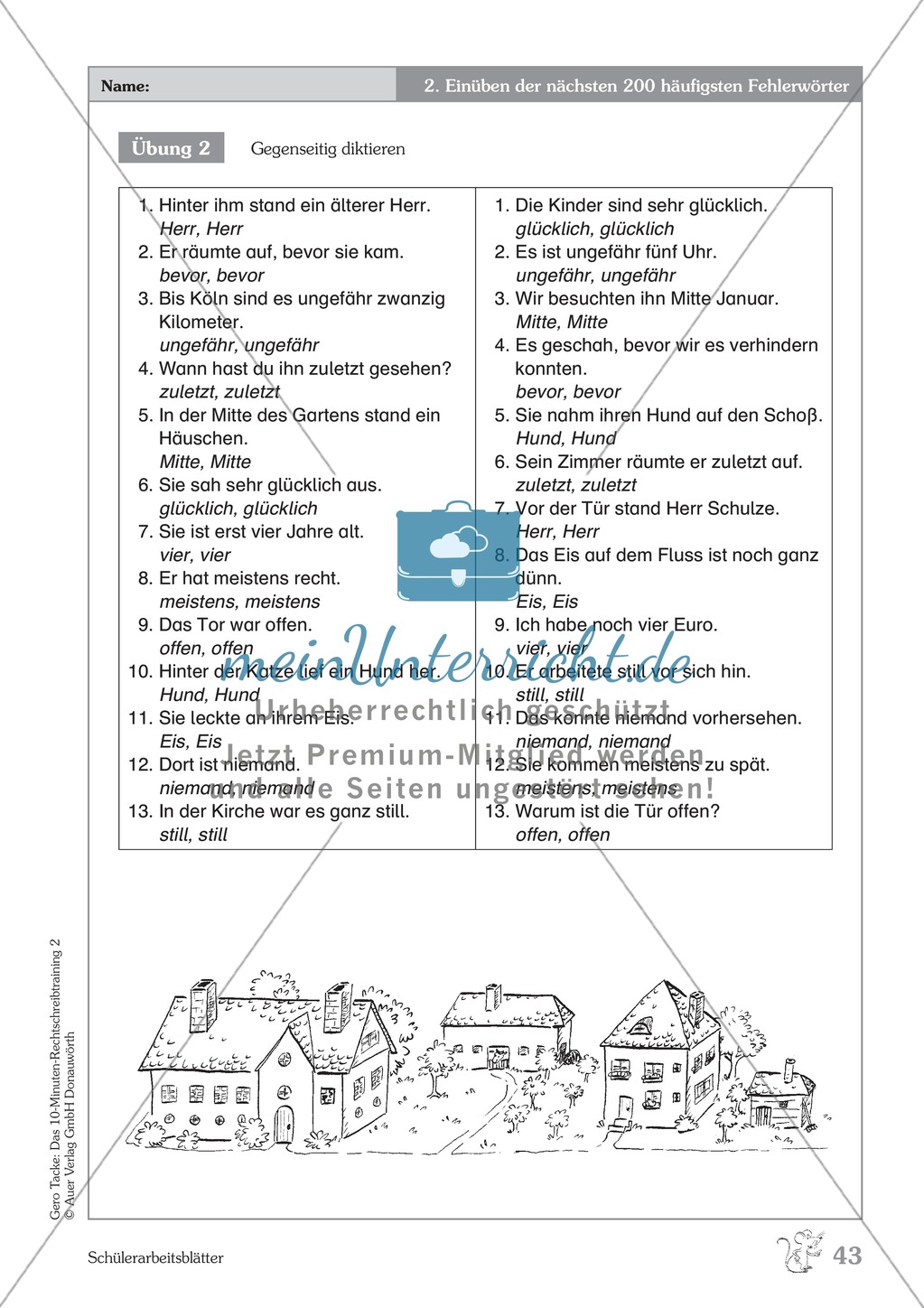Einüben der 200 häufigsten Fehlerwörter - Wort 176-188: Arbeitsblätter + Erläuterung Preview 2