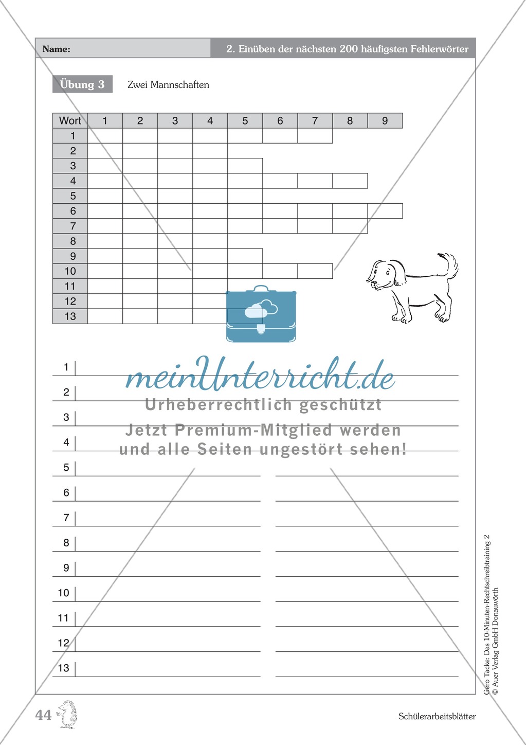 Einüben der 200 häufigsten Fehlerwörter - Wort 176-188: Arbeitsblätter + Erläuterung Preview 3