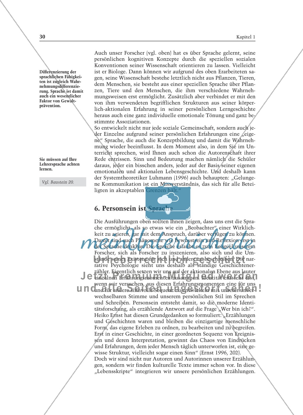 Zur Sprachlichkeit des Menschen: Informationstext für Lehrer Preview 7