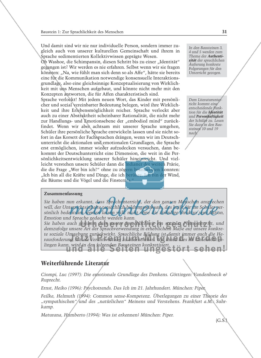 Zur Sprachlichkeit des Menschen: Informationstext für Lehrer Preview 8