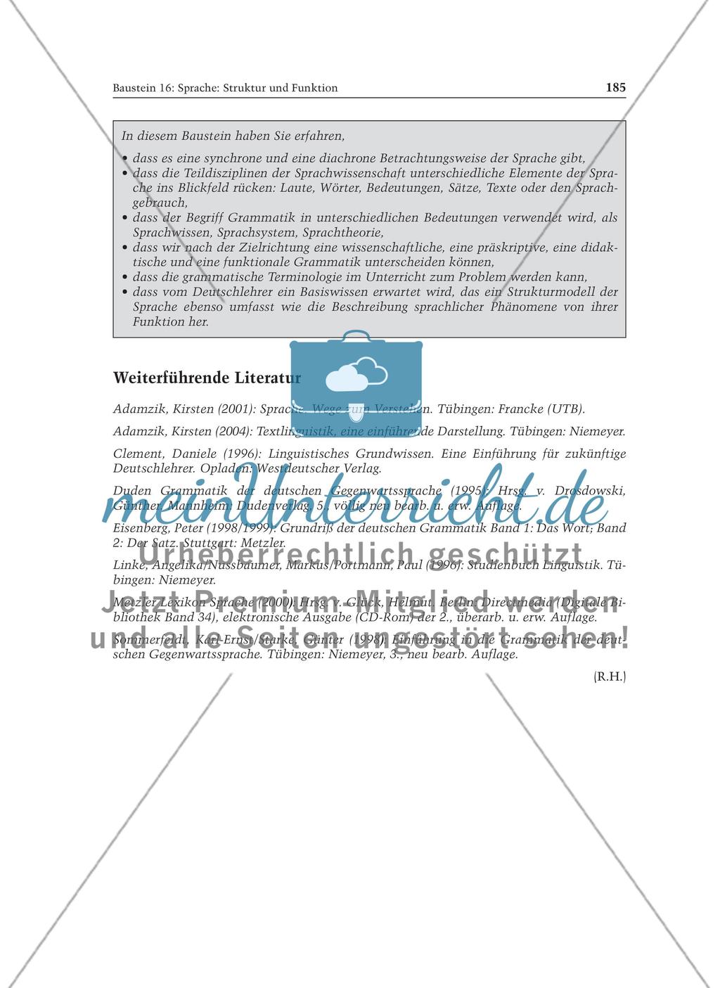 Sprache: Struktur und Funktion: Informationstext für Lehrer Preview 8
