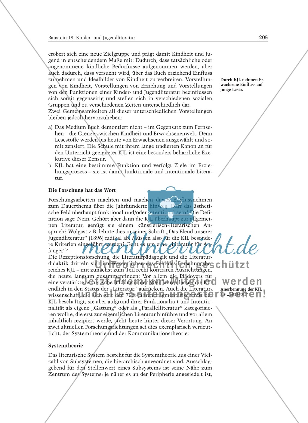 Kinder- und Jugendliteratur: Informationstext für Lehrer Preview 2
