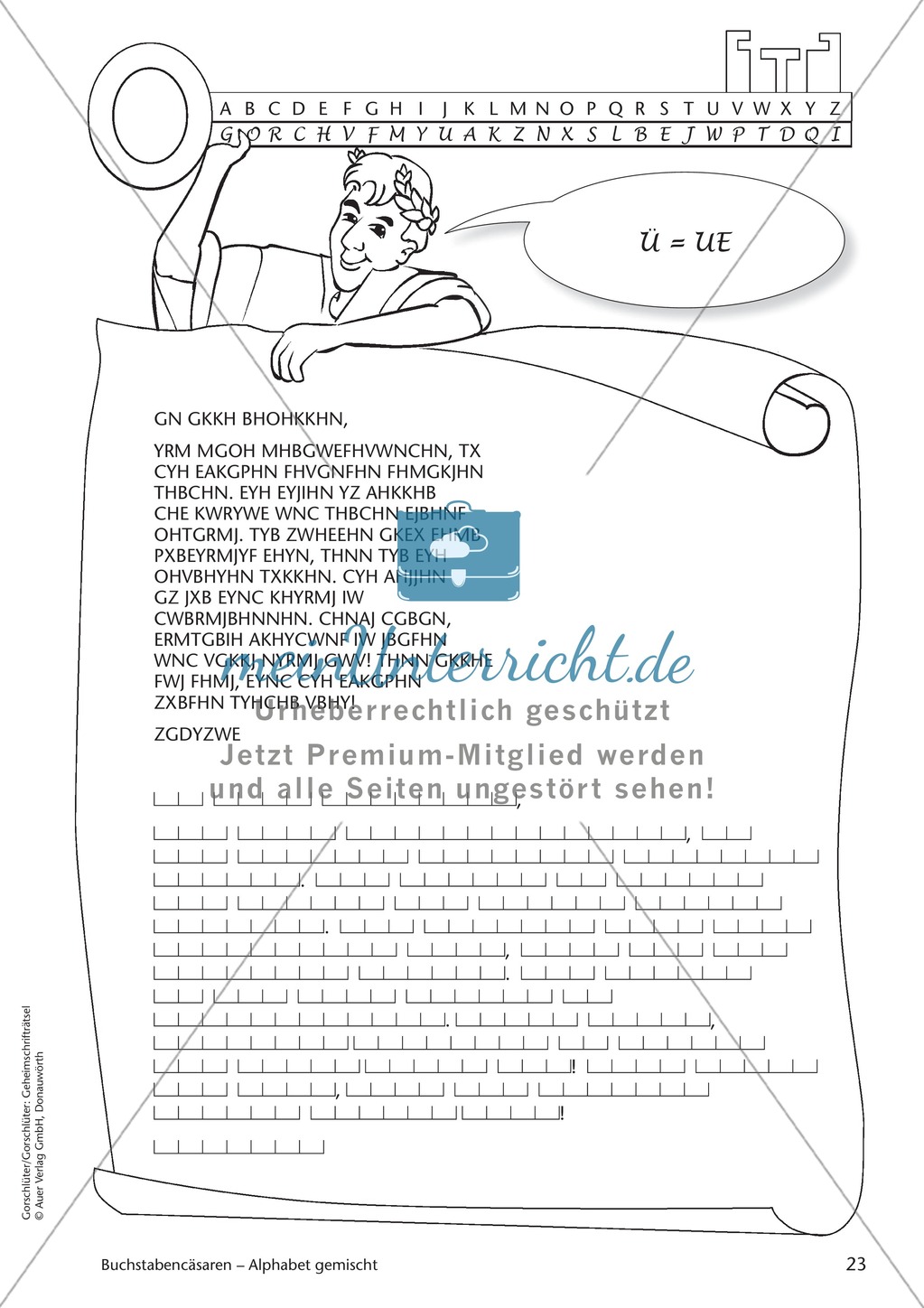 Geheimschrift Alphabet gemischt: Übungen Preview 1