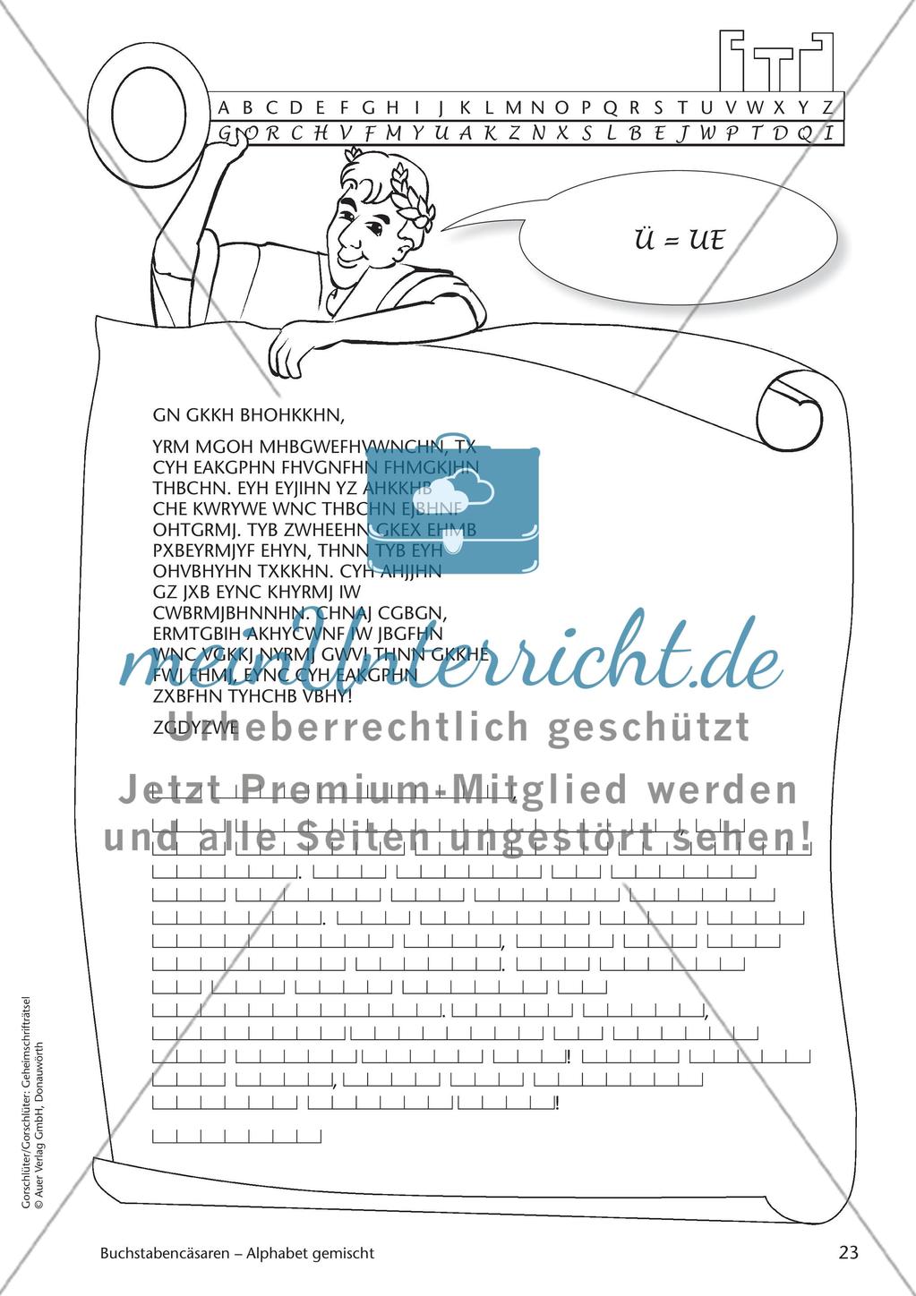 Geheimschrift Alphabet gemischt: Übungen Preview 1