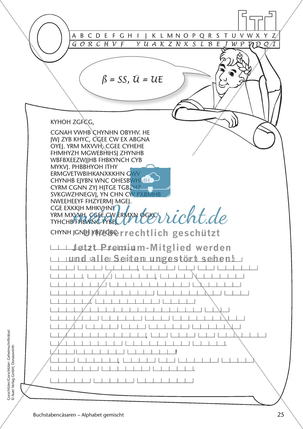 Geheimschrift Alphabet gemischt: Übungen Preview 3