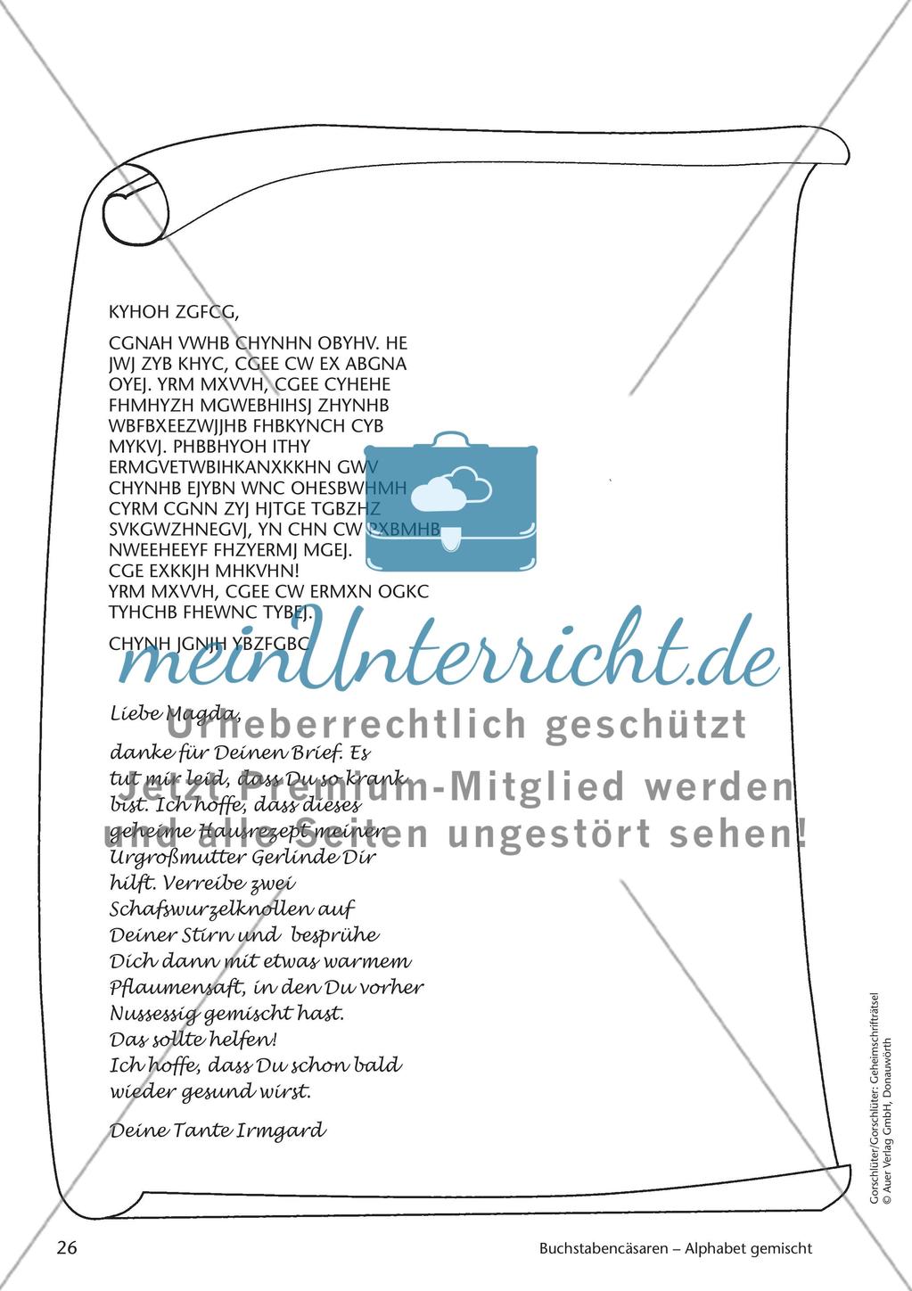 Geheimschrift Alphabet gemischt: Übungen Preview 4