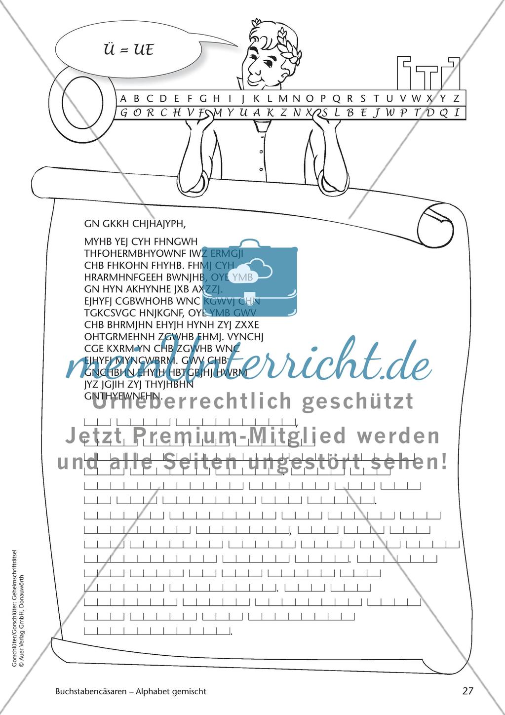 Geheimschrift Alphabet gemischt: Übungen Preview 5