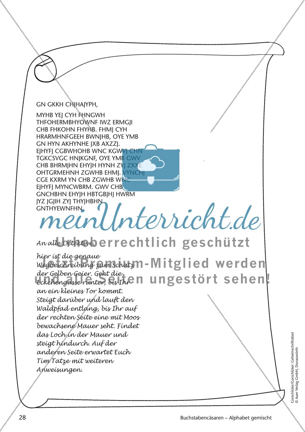 Geheimschrift Alphabet gemischt: Übungen Preview 6