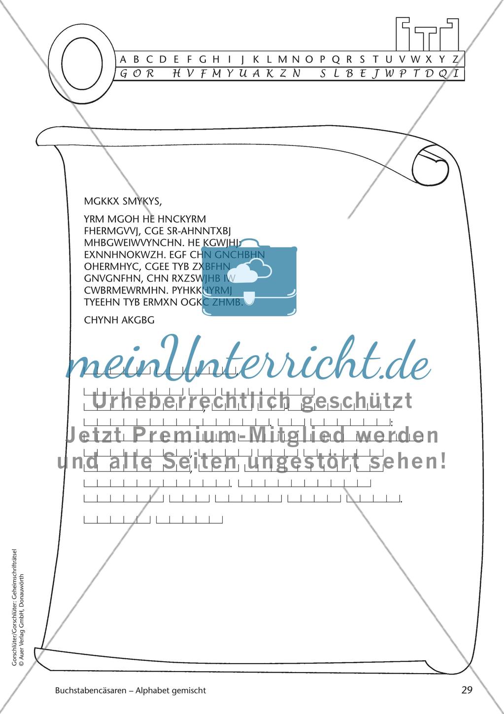 Geheimschrift Alphabet gemischt: Übungen Preview 7