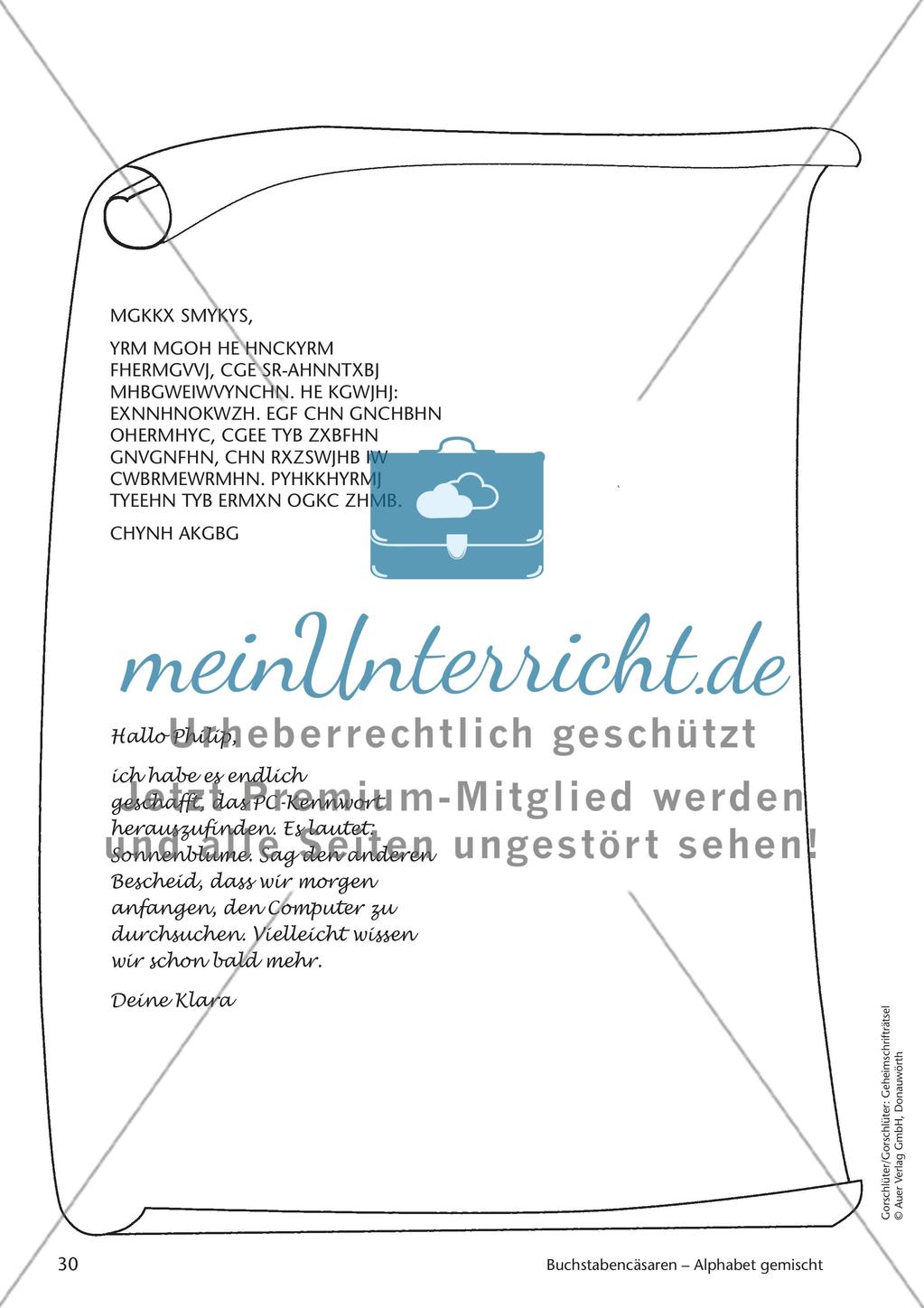 Geheimschrift Alphabet gemischt: Übungen Preview 8