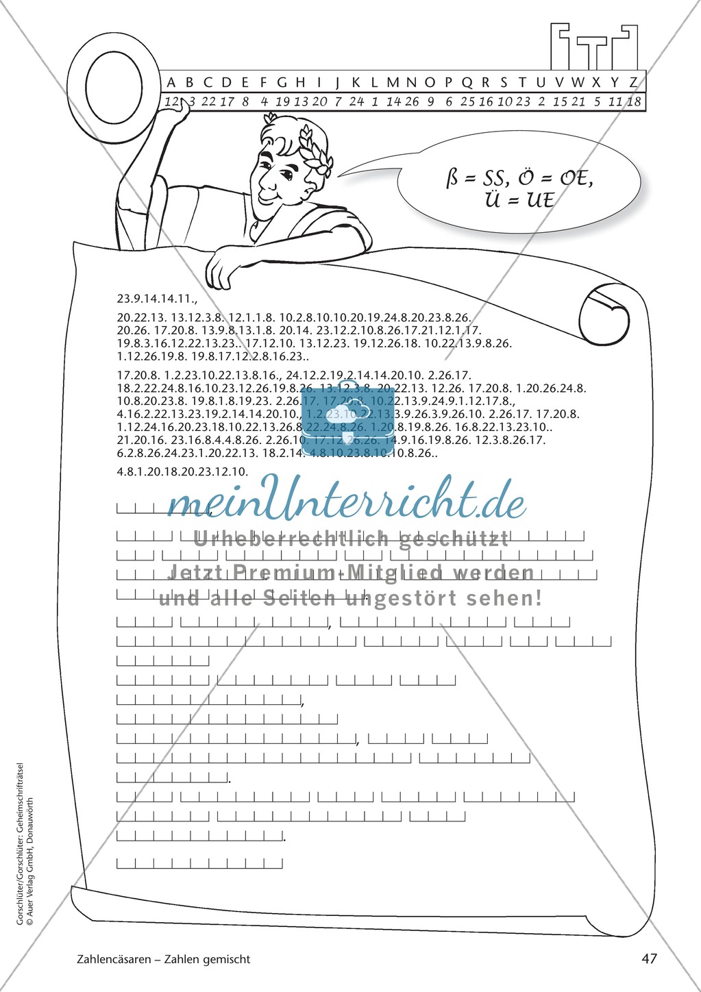 Geheimschrift Zahlen gemischt: Übungen Preview 1