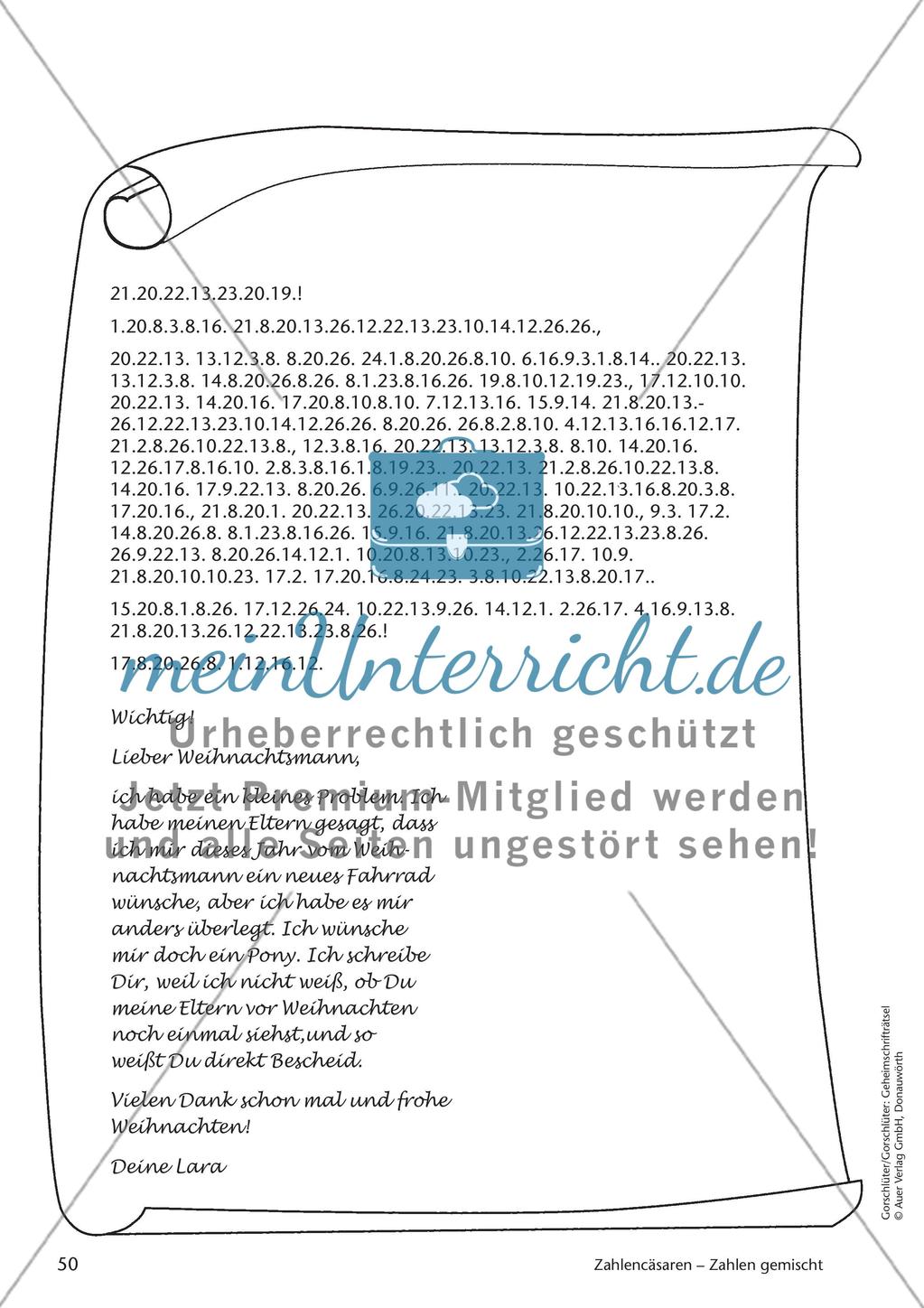 Geheimschrift Zahlen gemischt: Übungen Preview 4