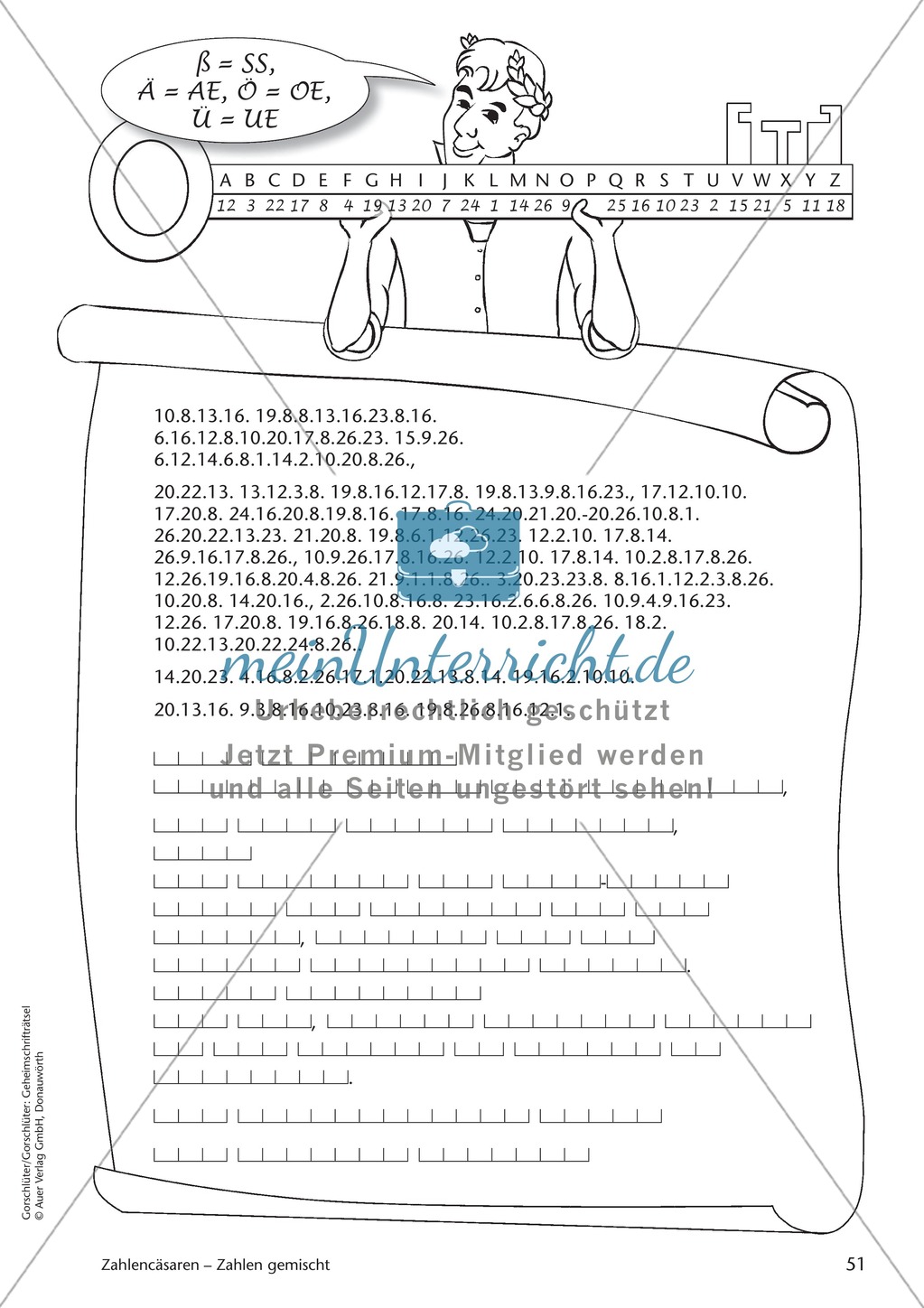 Geheimschrift Zahlen gemischt: Übungen Preview 5