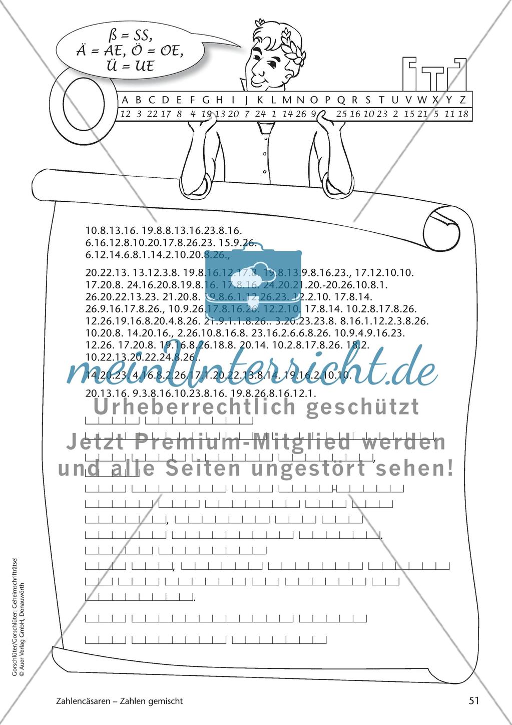Geheimschrift Zahlen gemischt: Übungen Preview 5