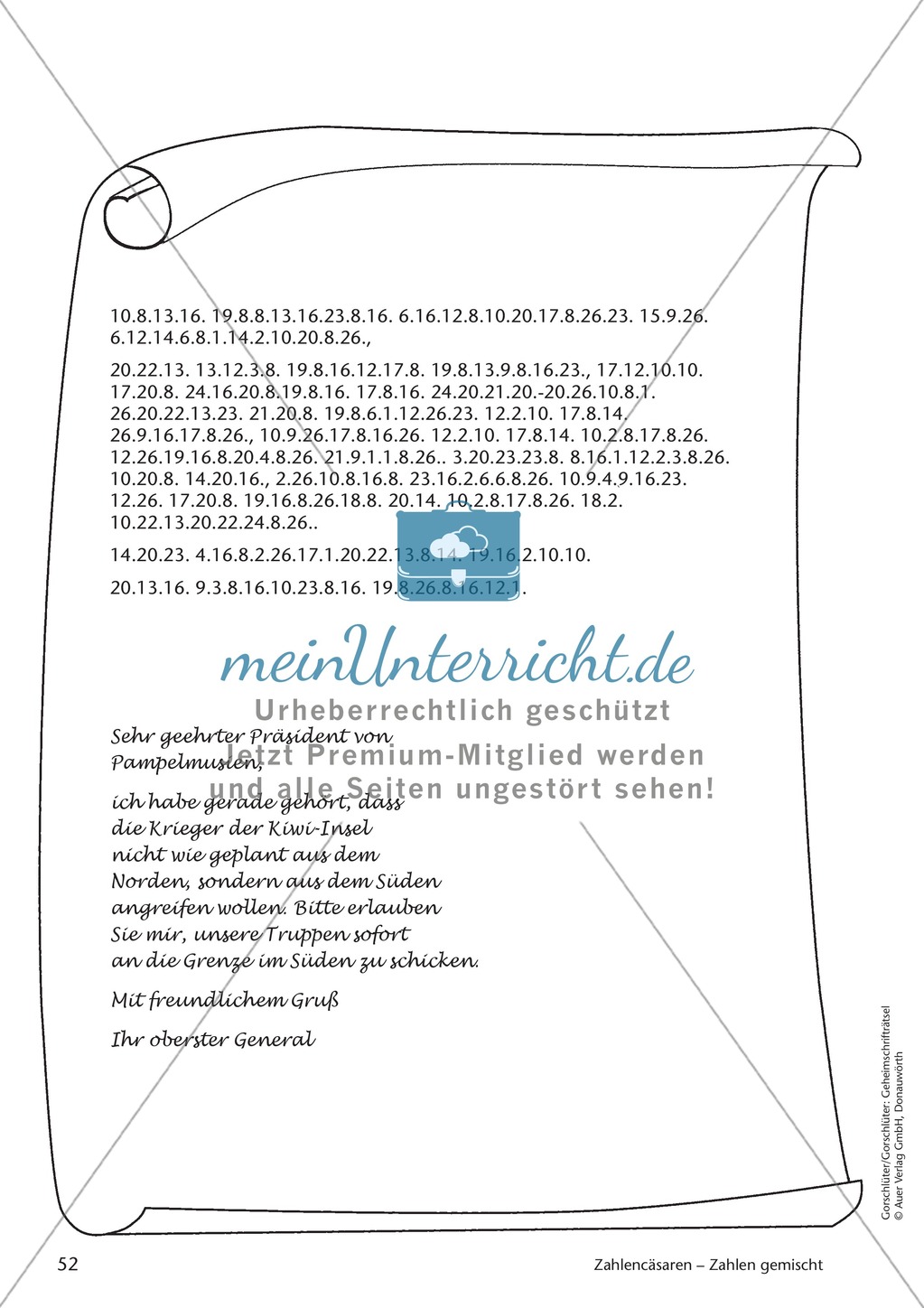 Geheimschrift Zahlen gemischt: Übungen Preview 6