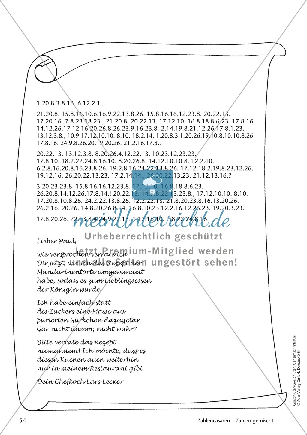 Geheimschrift Zahlen gemischt: Übungen Preview 8
