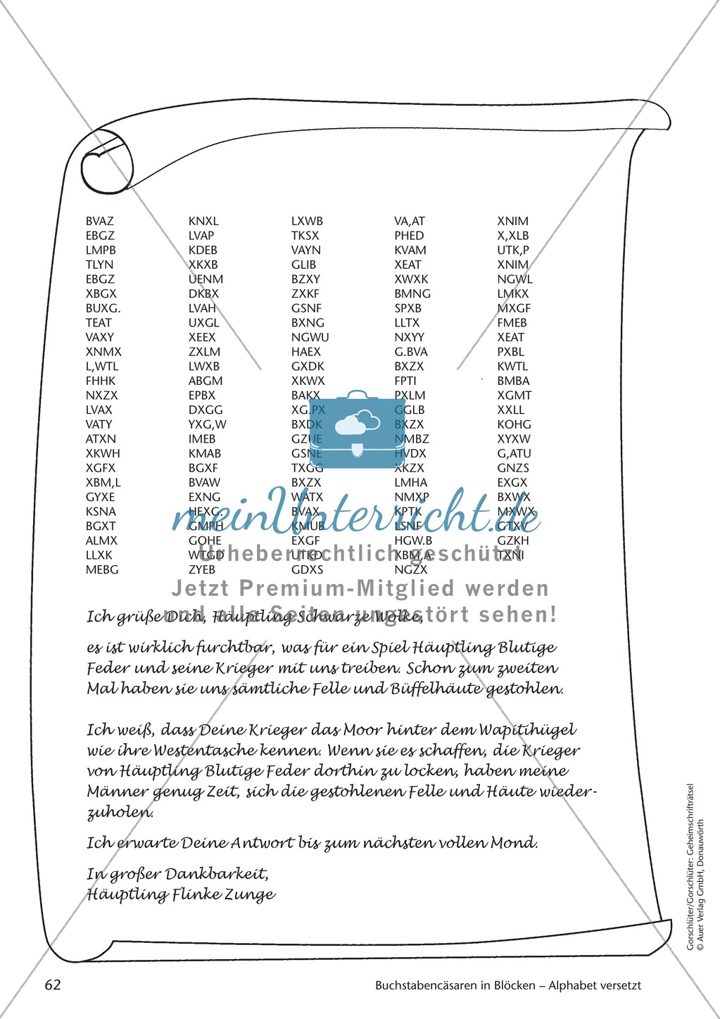 Geheimschrift in Blöcken Alphabet versetzt: Übungen Preview 2