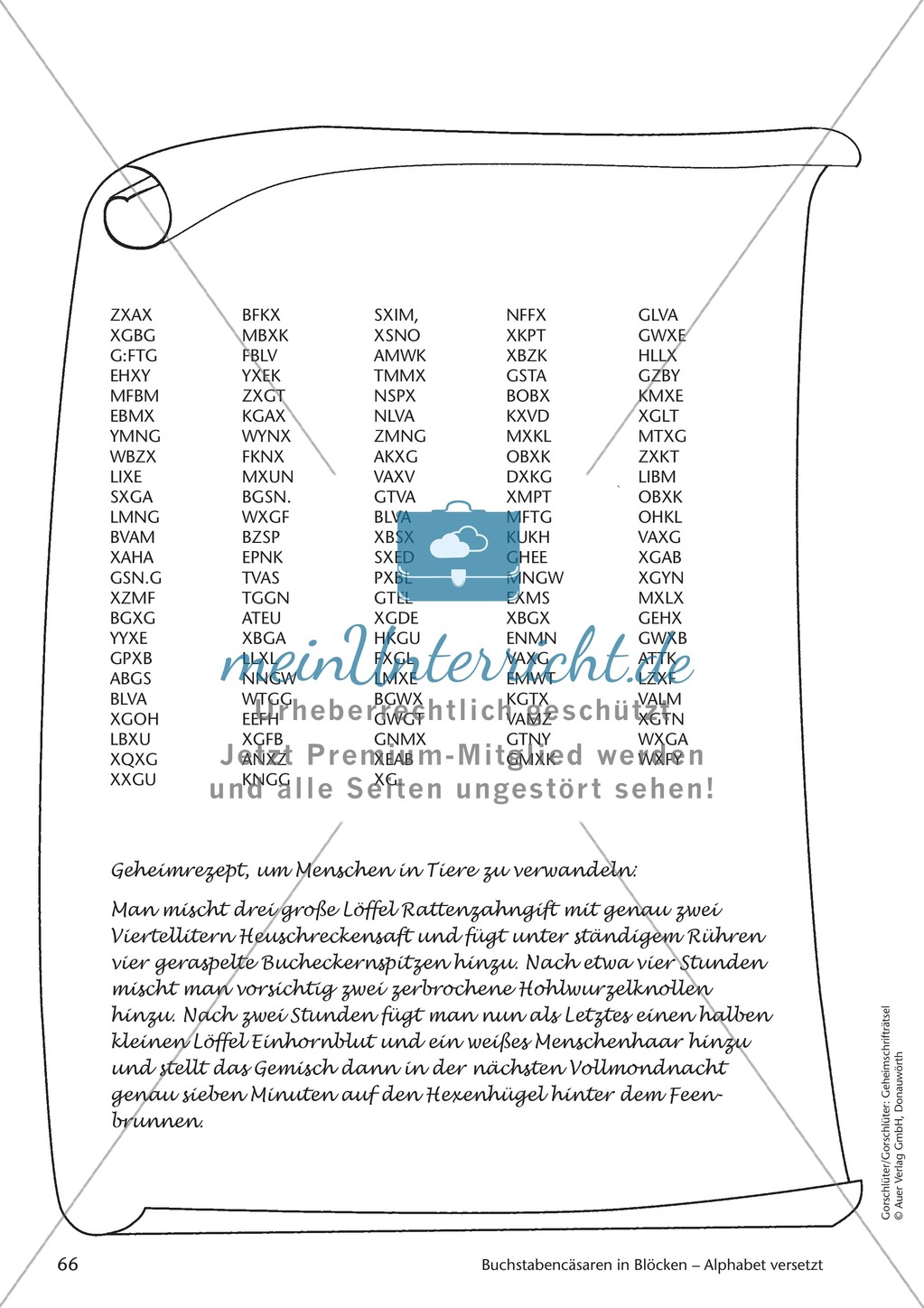 Geheimschrift in Blöcken Alphabet versetzt: Übungen Preview 6
