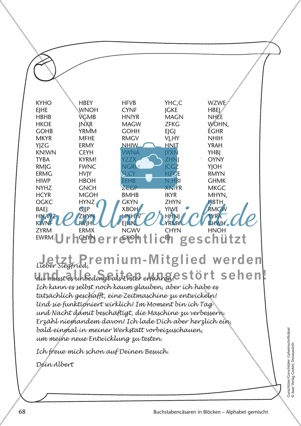 Geheimschrift in Blöcken Alphabet gemischt: Übungen Preview 2
