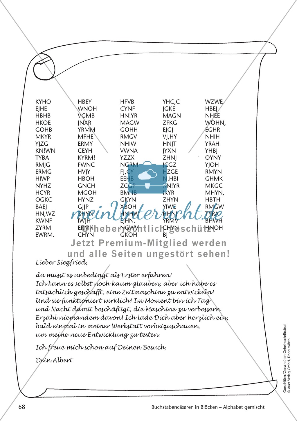 Geheimschrift in Blöcken Alphabet gemischt: Übungen Preview 2