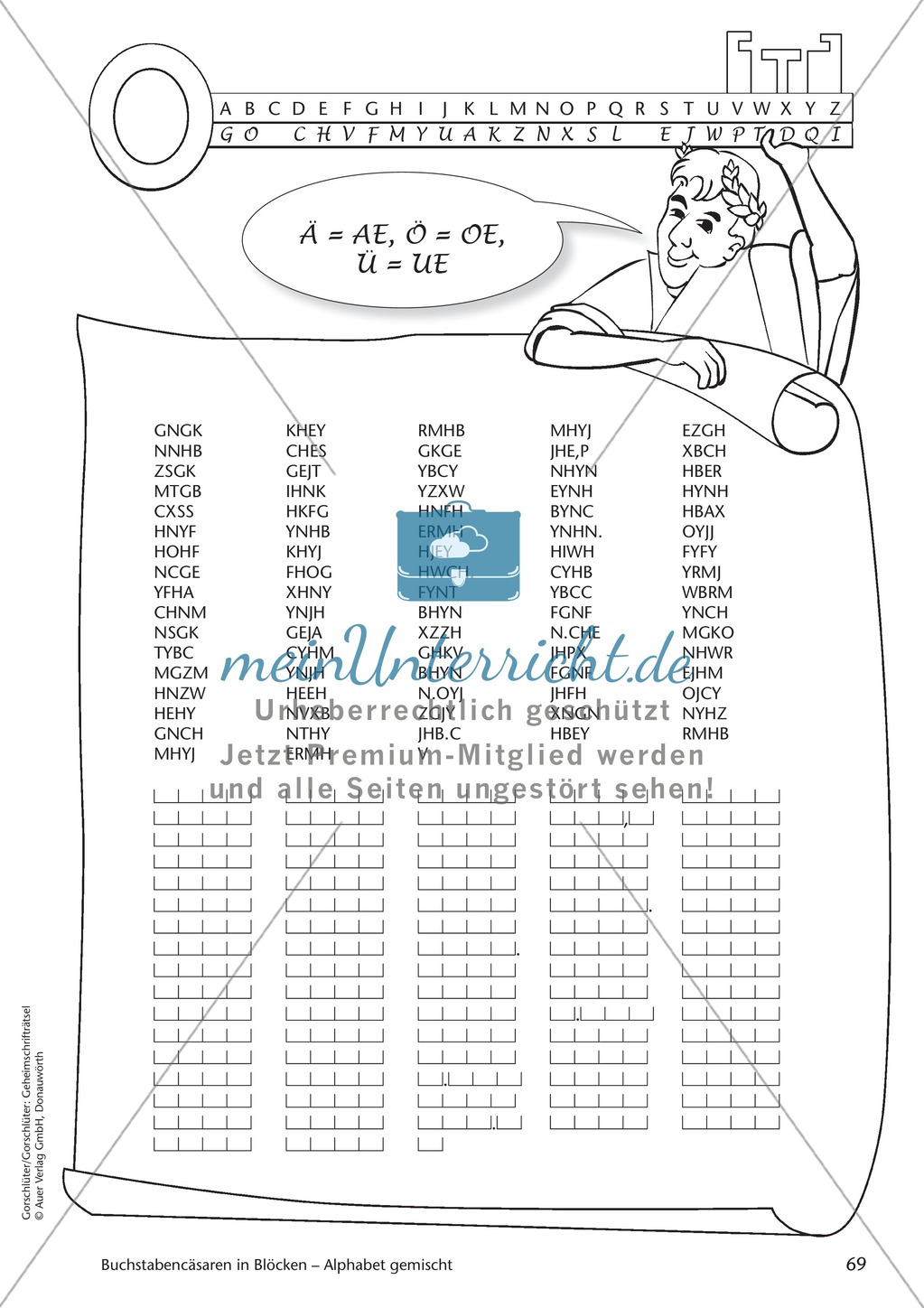 Geheimschrift in Blöcken Alphabet gemischt: Übungen Preview 3