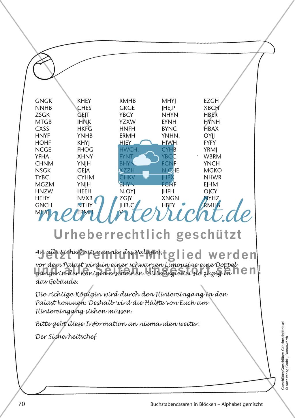 Geheimschrift in Blöcken Alphabet gemischt: Übungen Preview 4