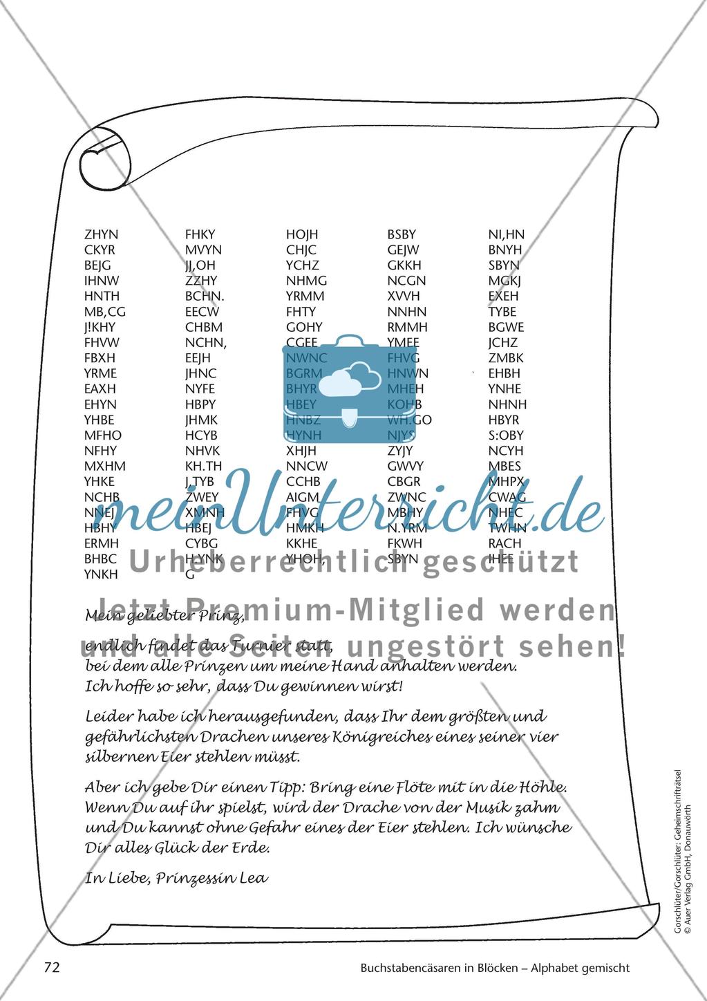 Geheimschrift in Blöcken Alphabet gemischt: Übungen Preview 6