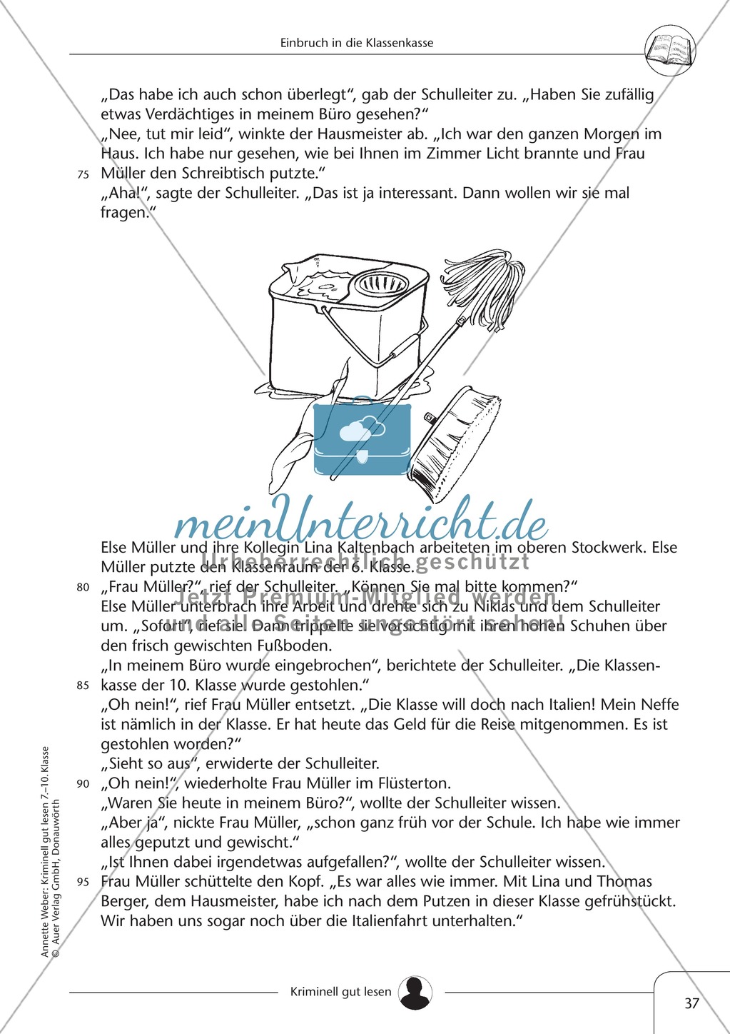 Einbruch in die Klassenkasse: Text + Übung + Lösung Preview 3