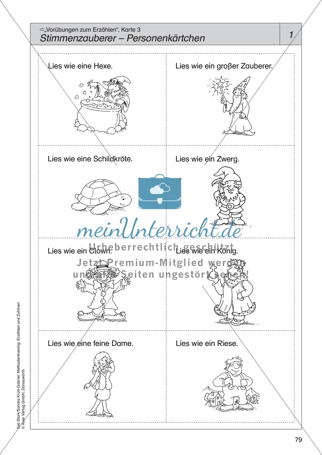 Vorübungen zum Erzählen: