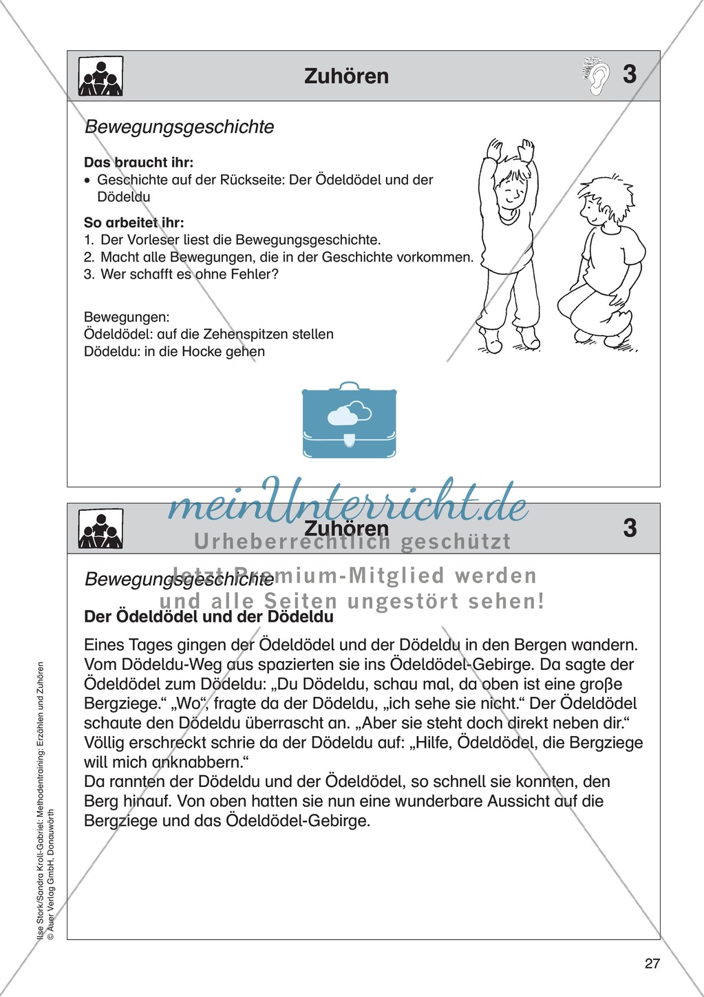 Zuhören: Bewegungsgeschichten Preview 1
