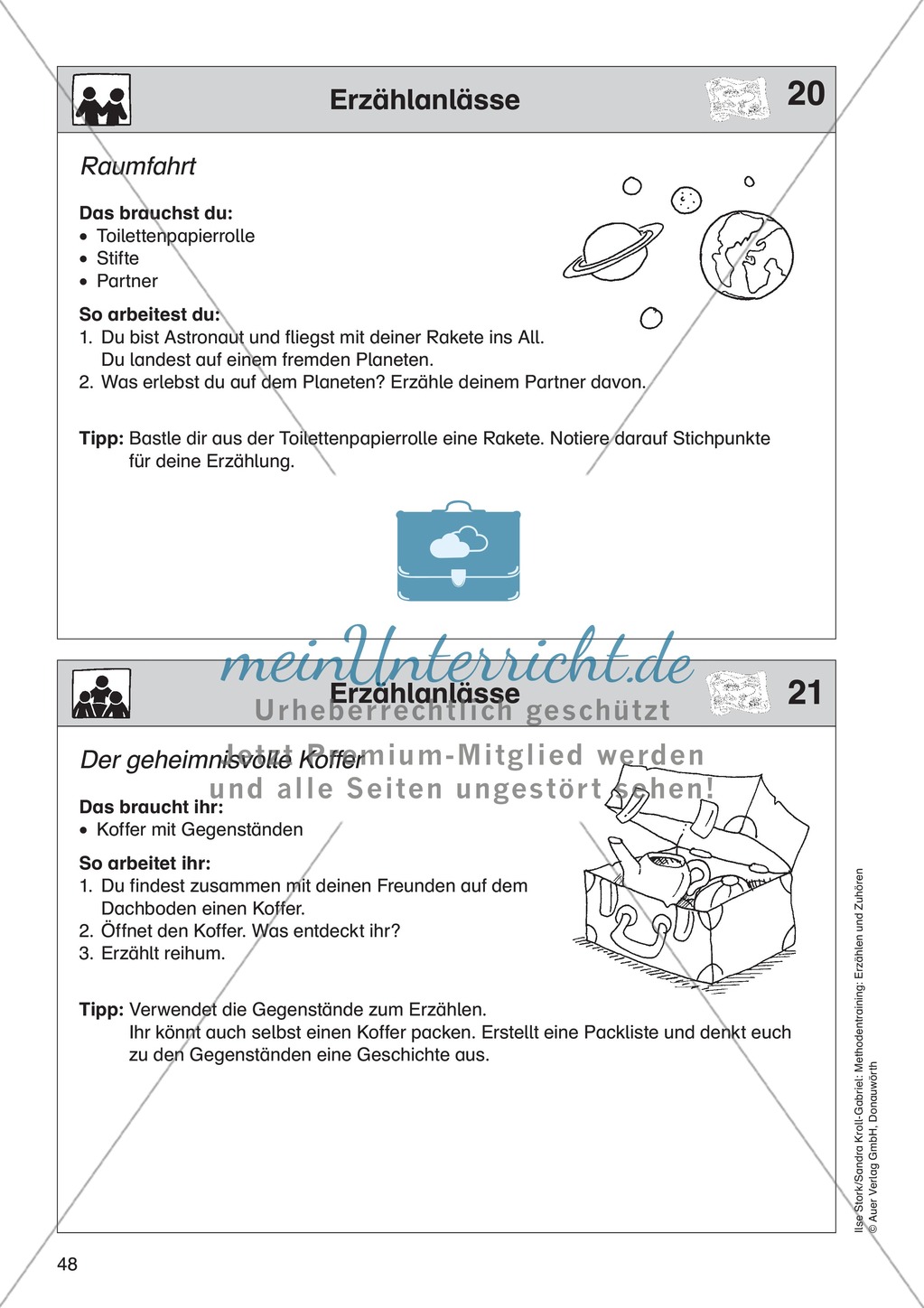 Erzählanlässe: Raumfahrt + Der geheimnisvolle Koffer Preview 1