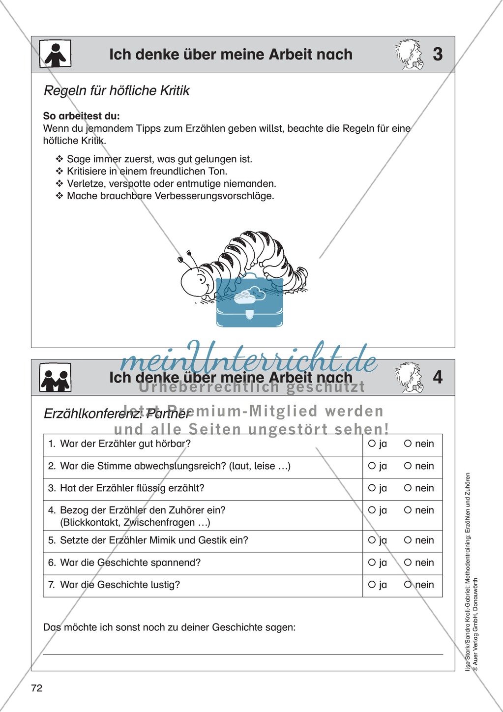 Über die eigene Arbeit nachdenken: