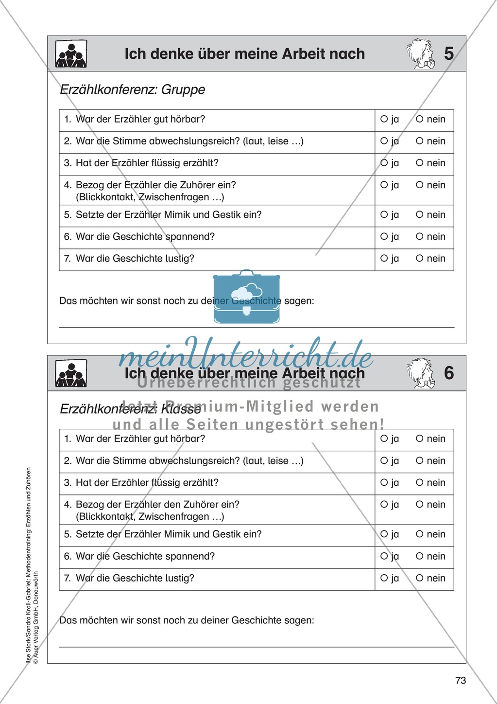 Über die eigene Arbeit nachdenken: