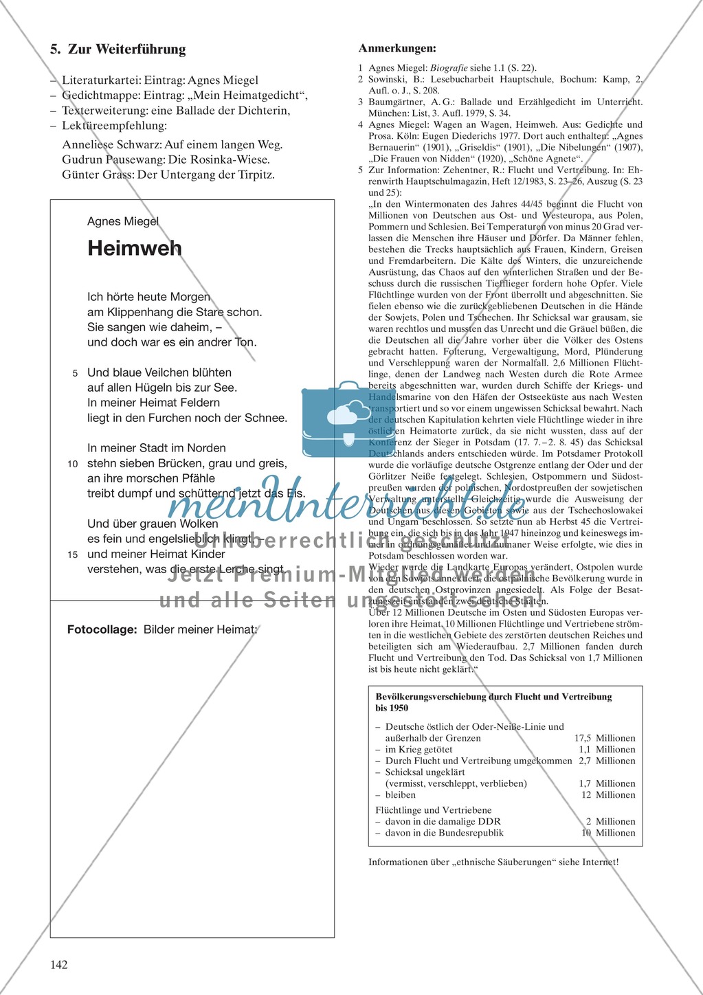 Friedensgedichte von Miegel: Sachanalyse + didaktische Analyse + Verlaufsplanung + Weiterführung Preview 3