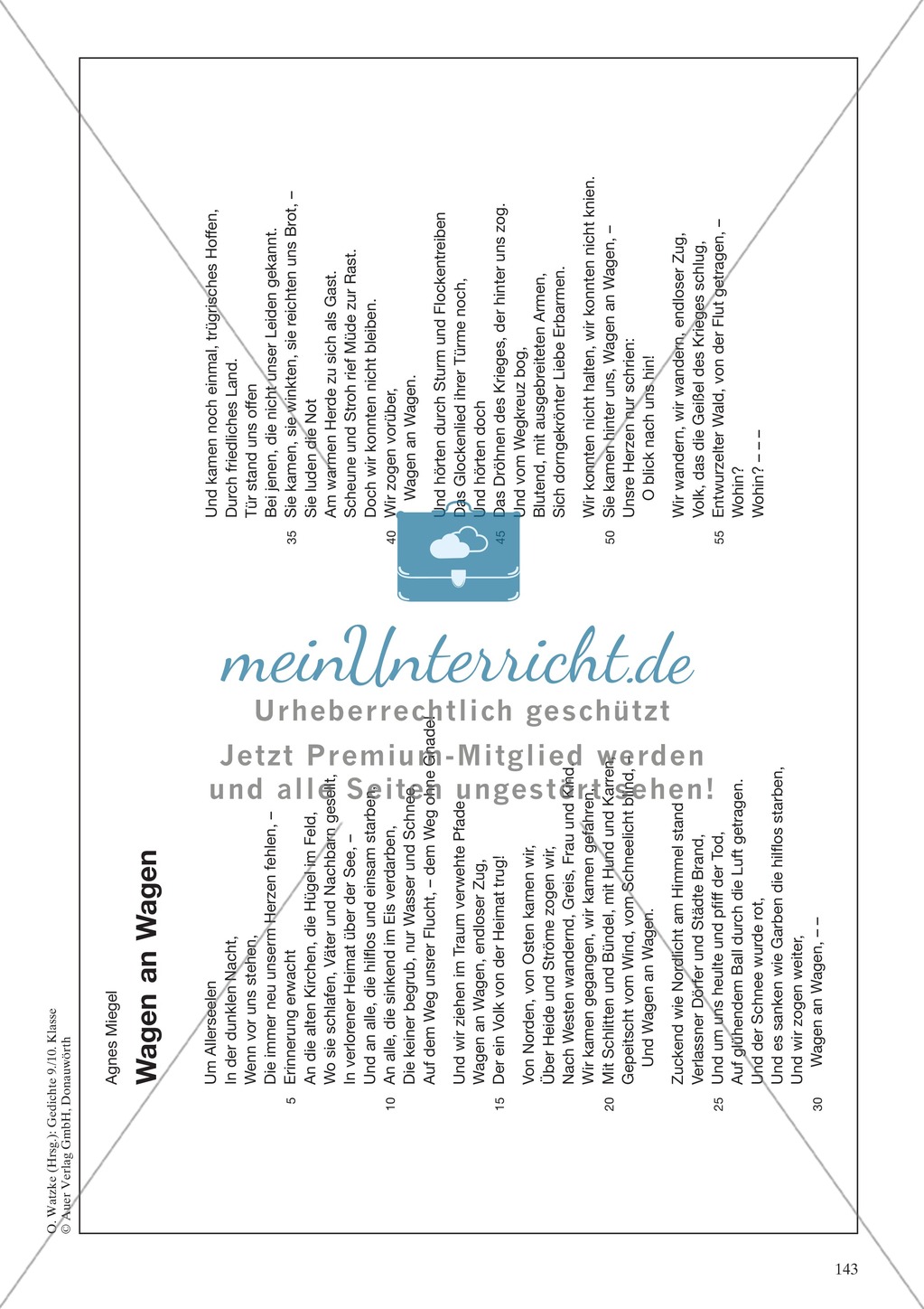 Friedensgedichte von Miegel: Sachanalyse + didaktische Analyse + Verlaufsplanung + Weiterführung Preview 4